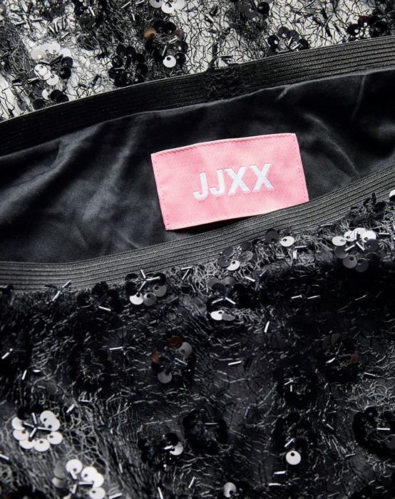 JXDream Sequin Nederdel - Black 